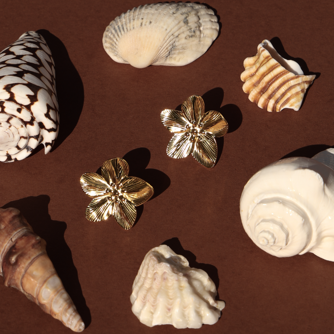 Golden Flower Earrings