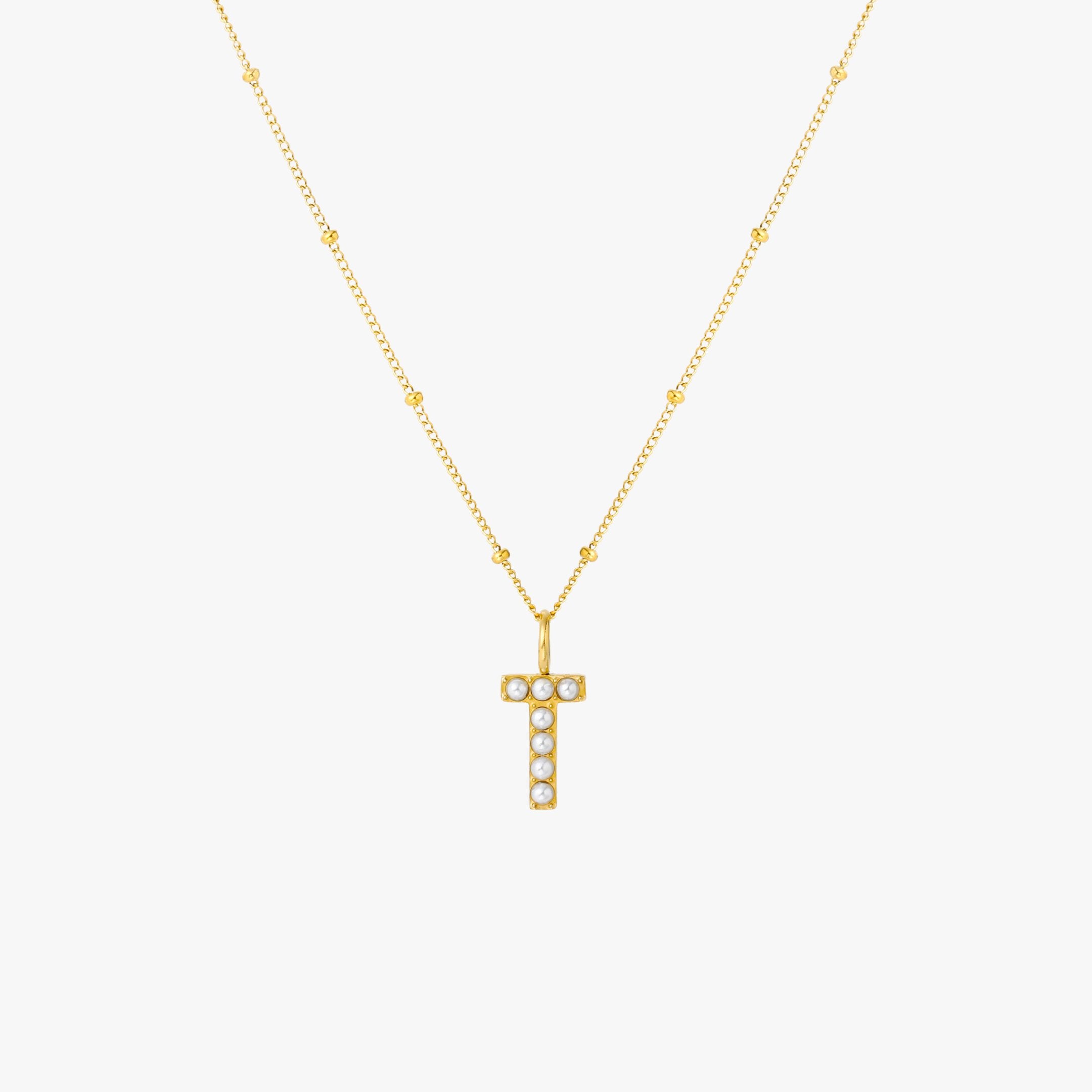 Pearl Initial Necklace