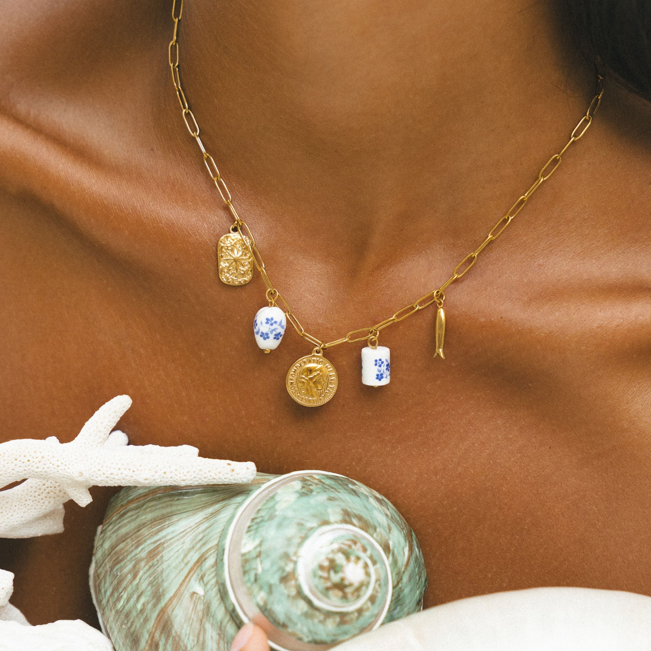 Coin And Porcelain Charms