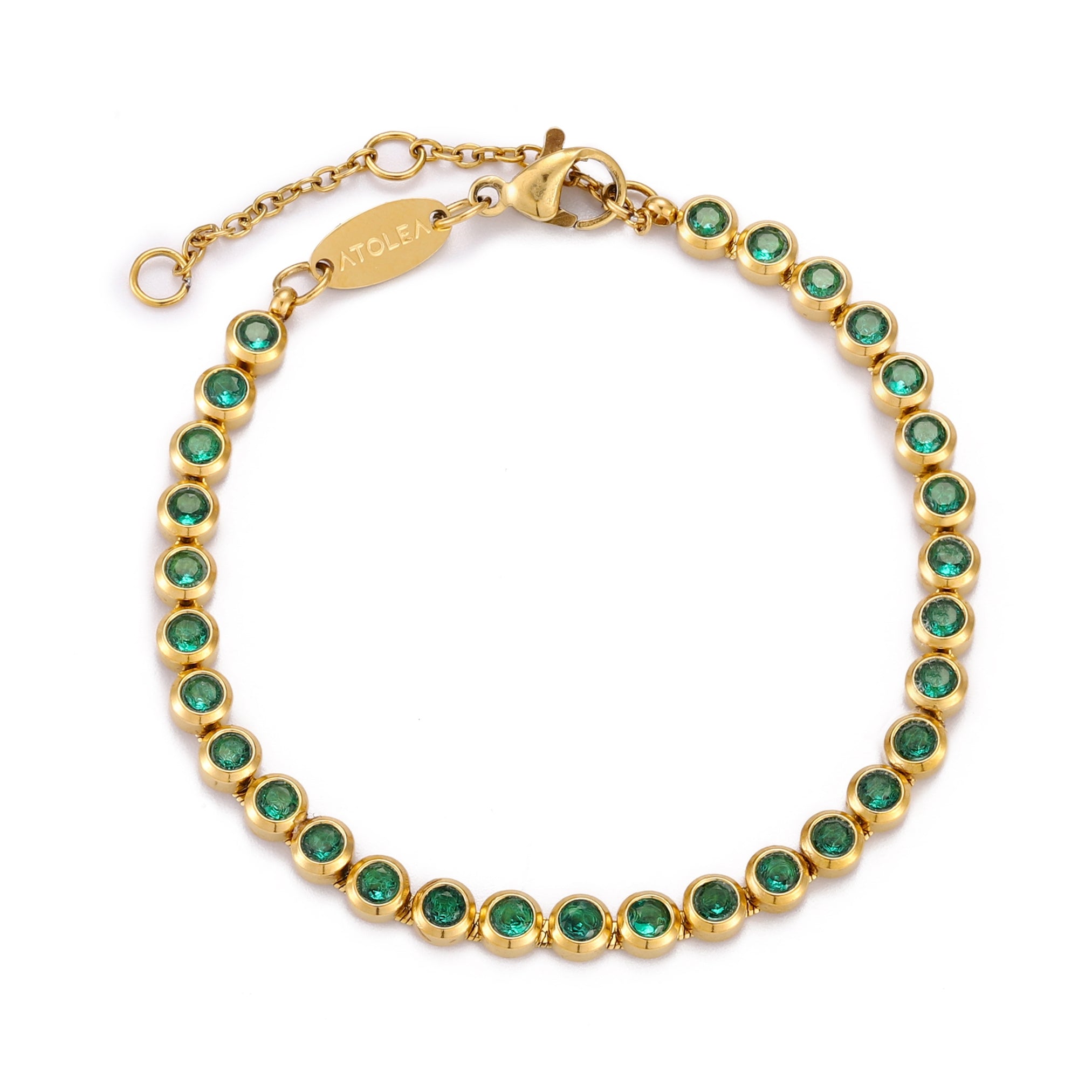 Green Tennis Bracelet
