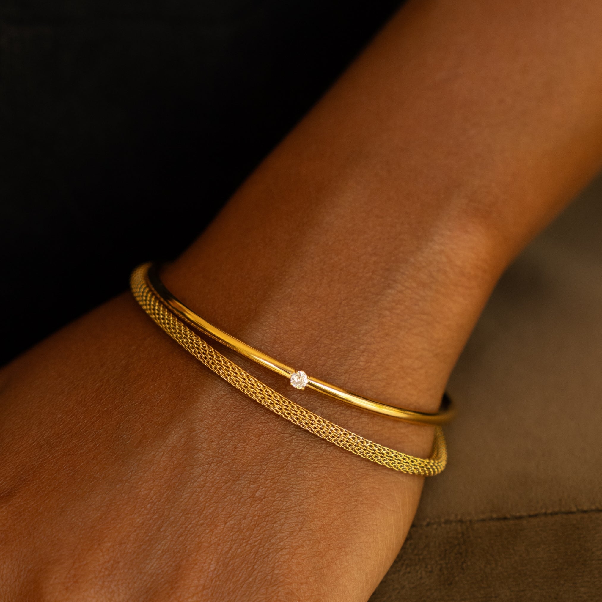 Minimalist Gemstone Cuff