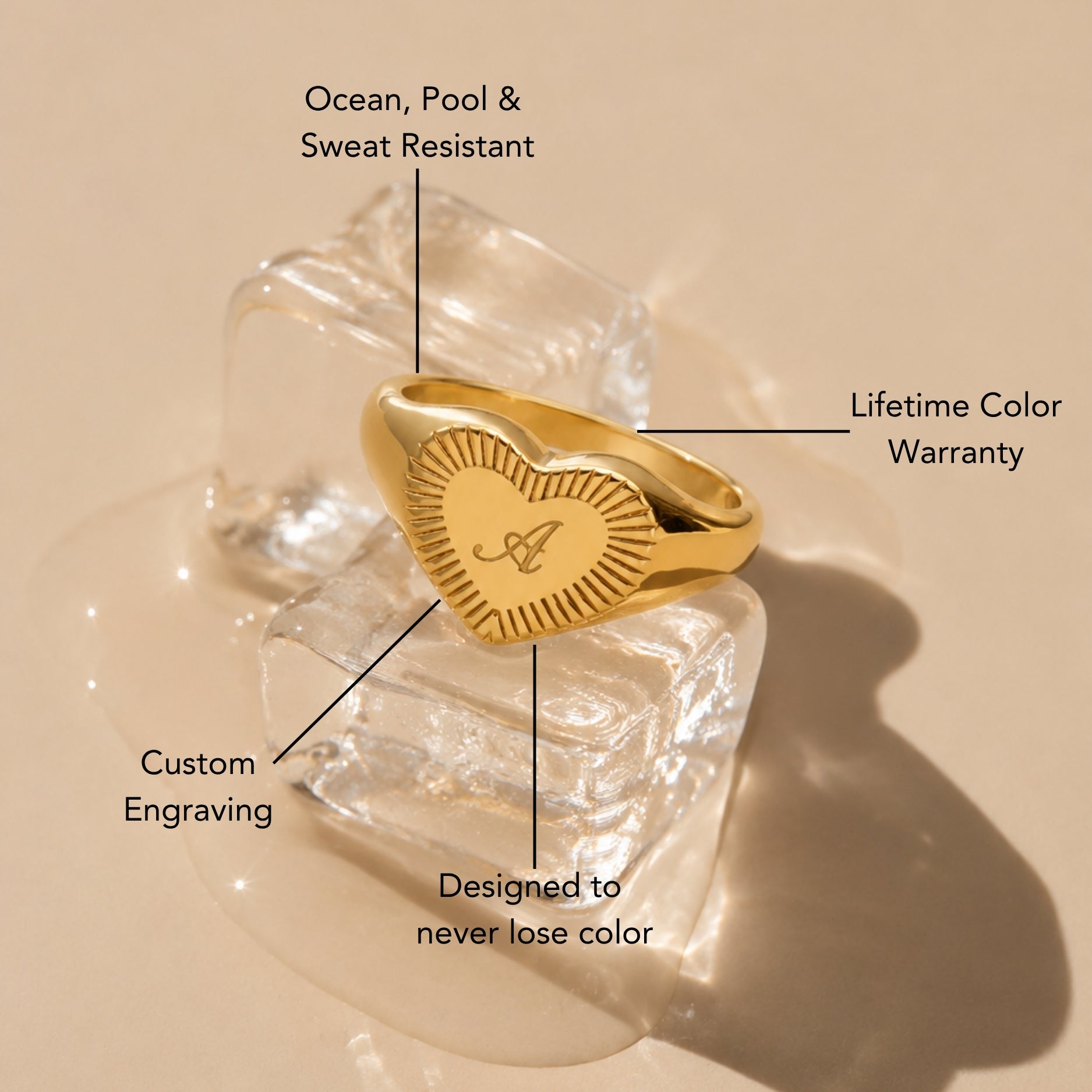 Personalized Heart Ring