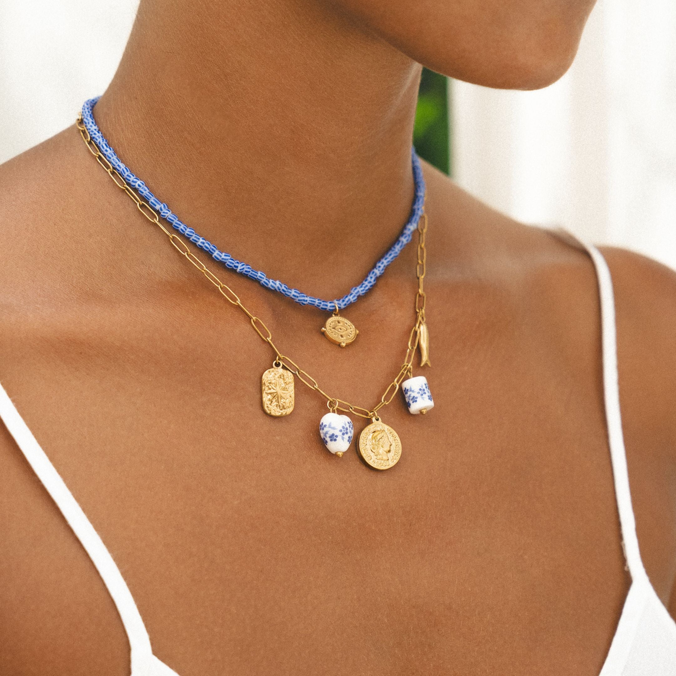 Porcelain Coin Choker