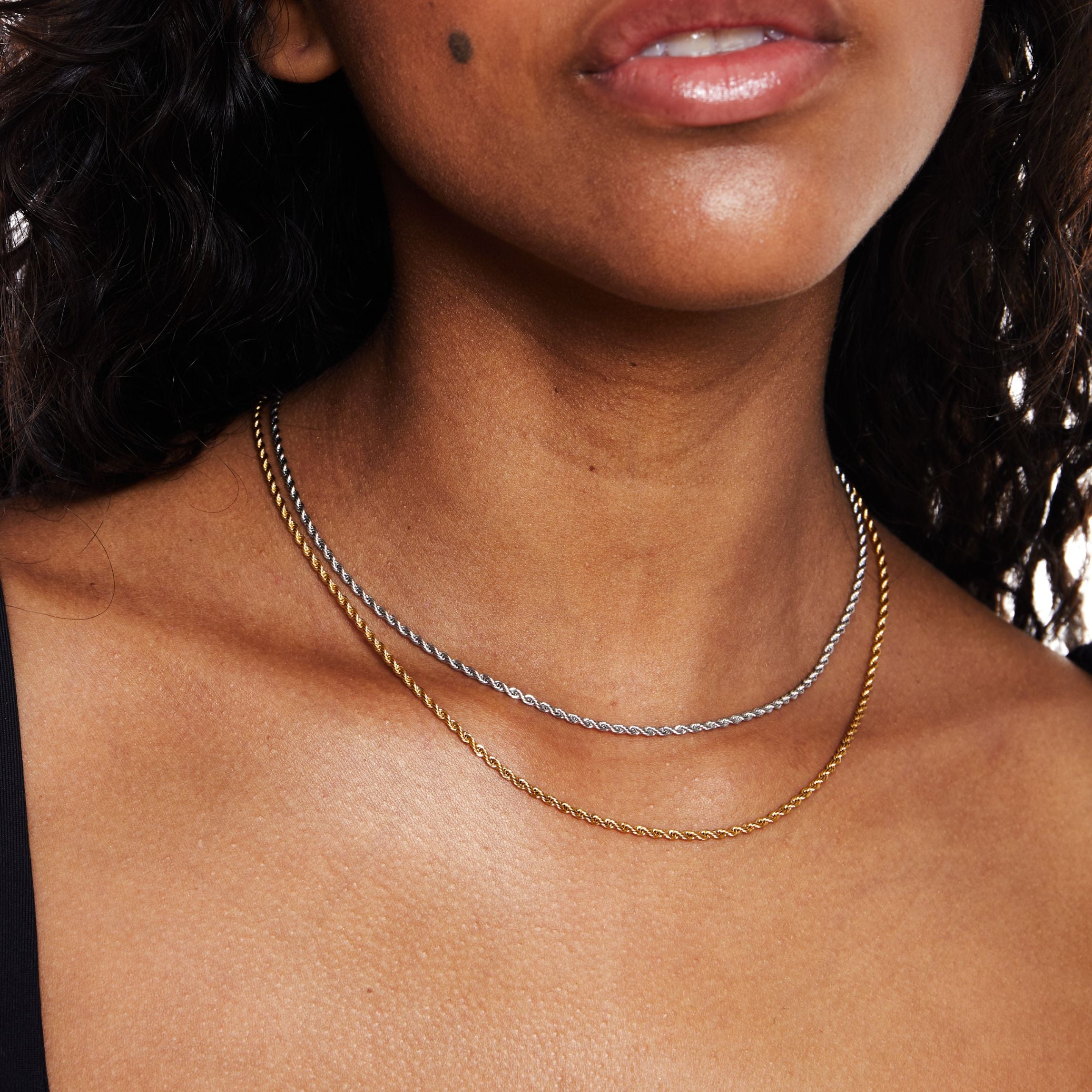 Silver and Gold Rope Chain