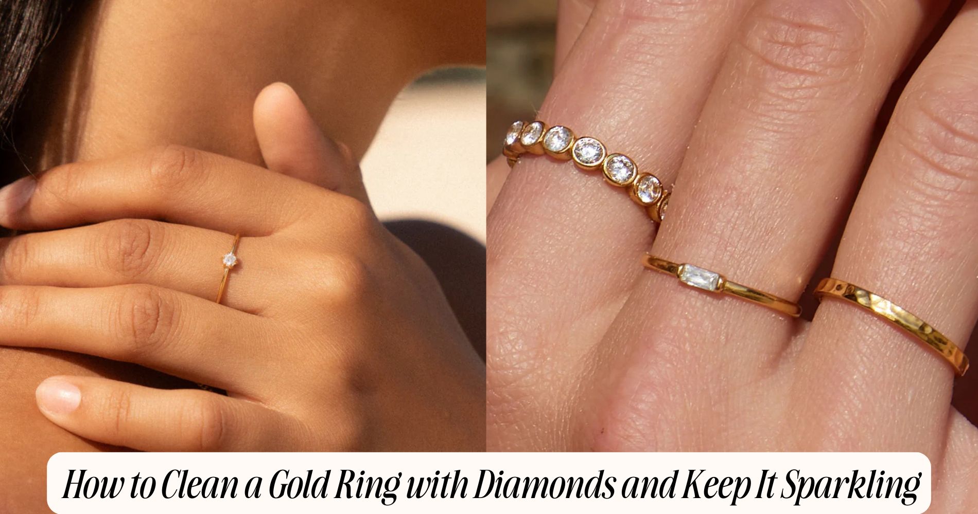 how to clean a gold ring with diamonds​