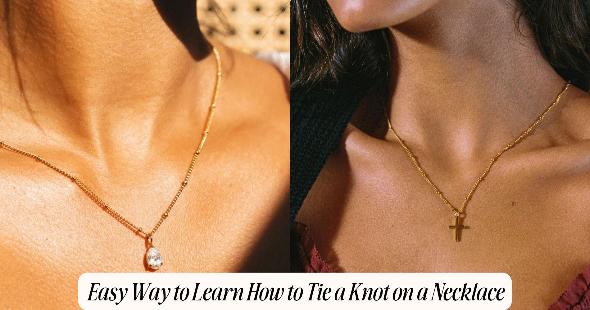 how to tie a knot on a necklace​