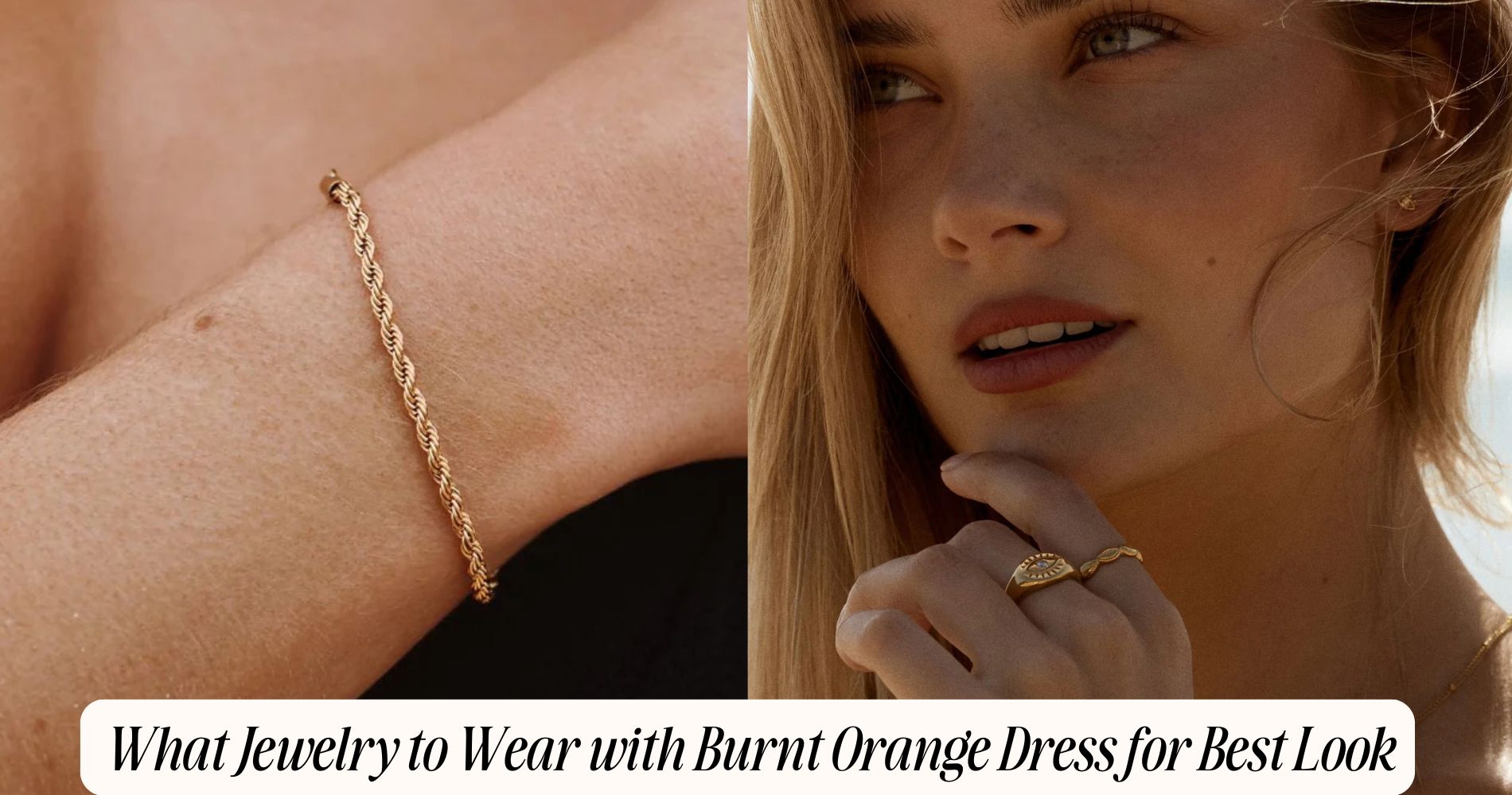 what jewelry to wear with burnt orange dress​