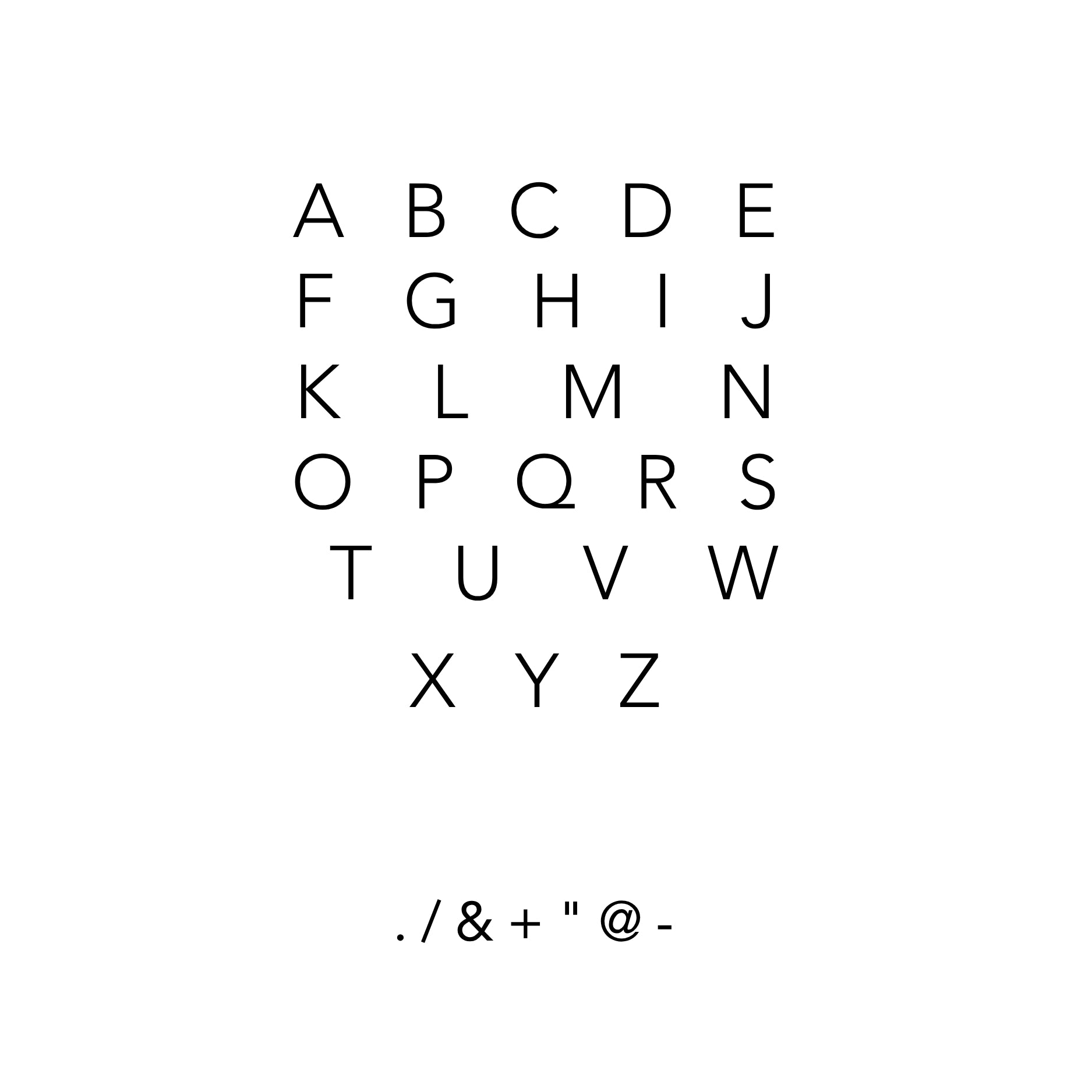 Avenir Light Initial Letters
