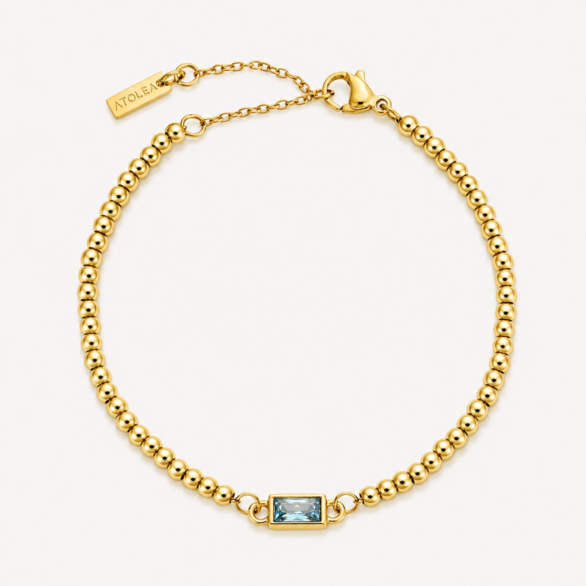 Birthstone Bracelet March Aquamarine