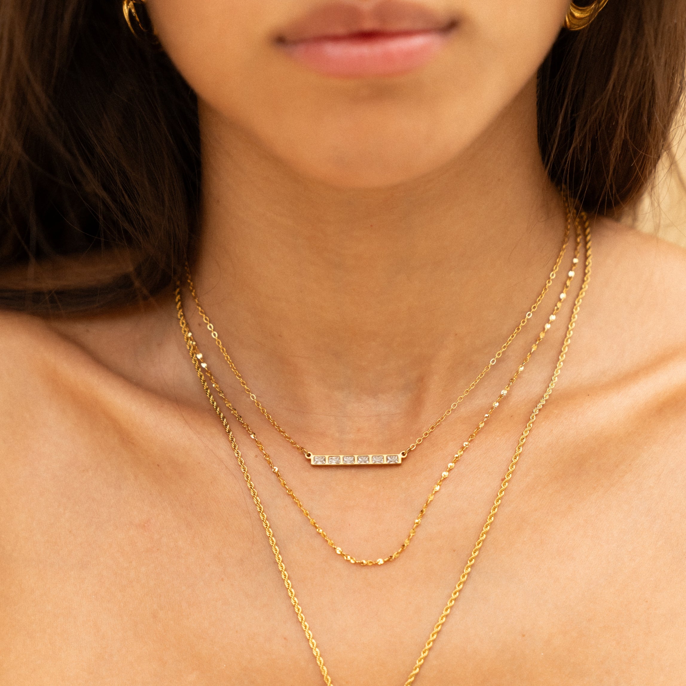 Gold Baguette Choker