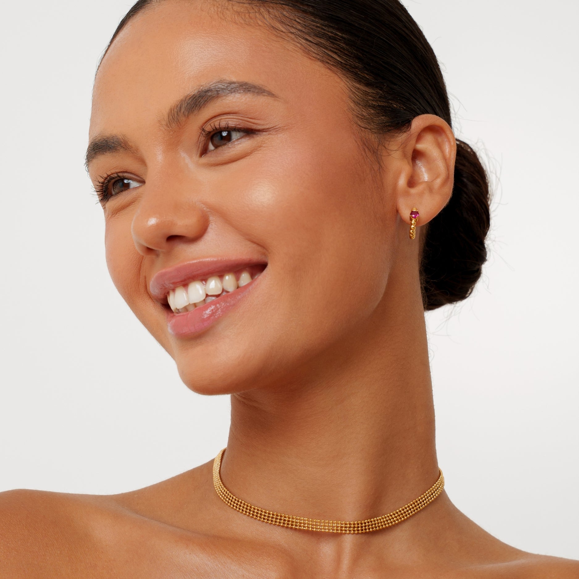 Golden Grenadine Earrings