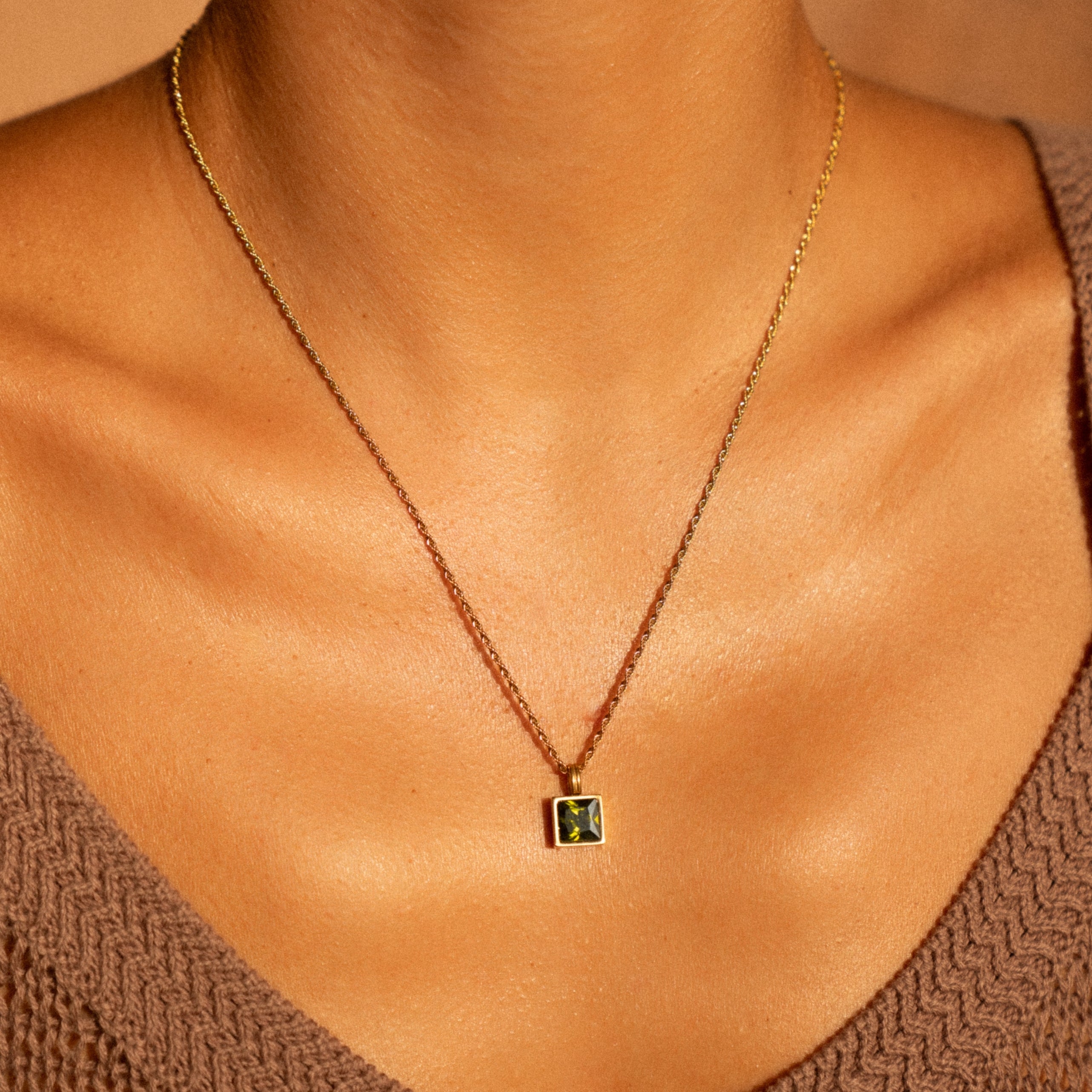 Minimal Green Pendant