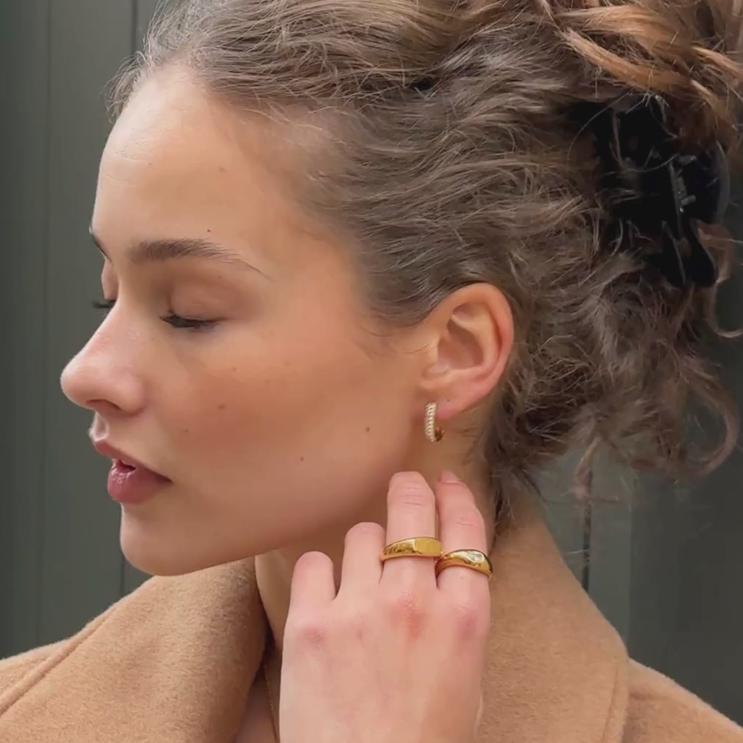 Gold Zirconian Earrings