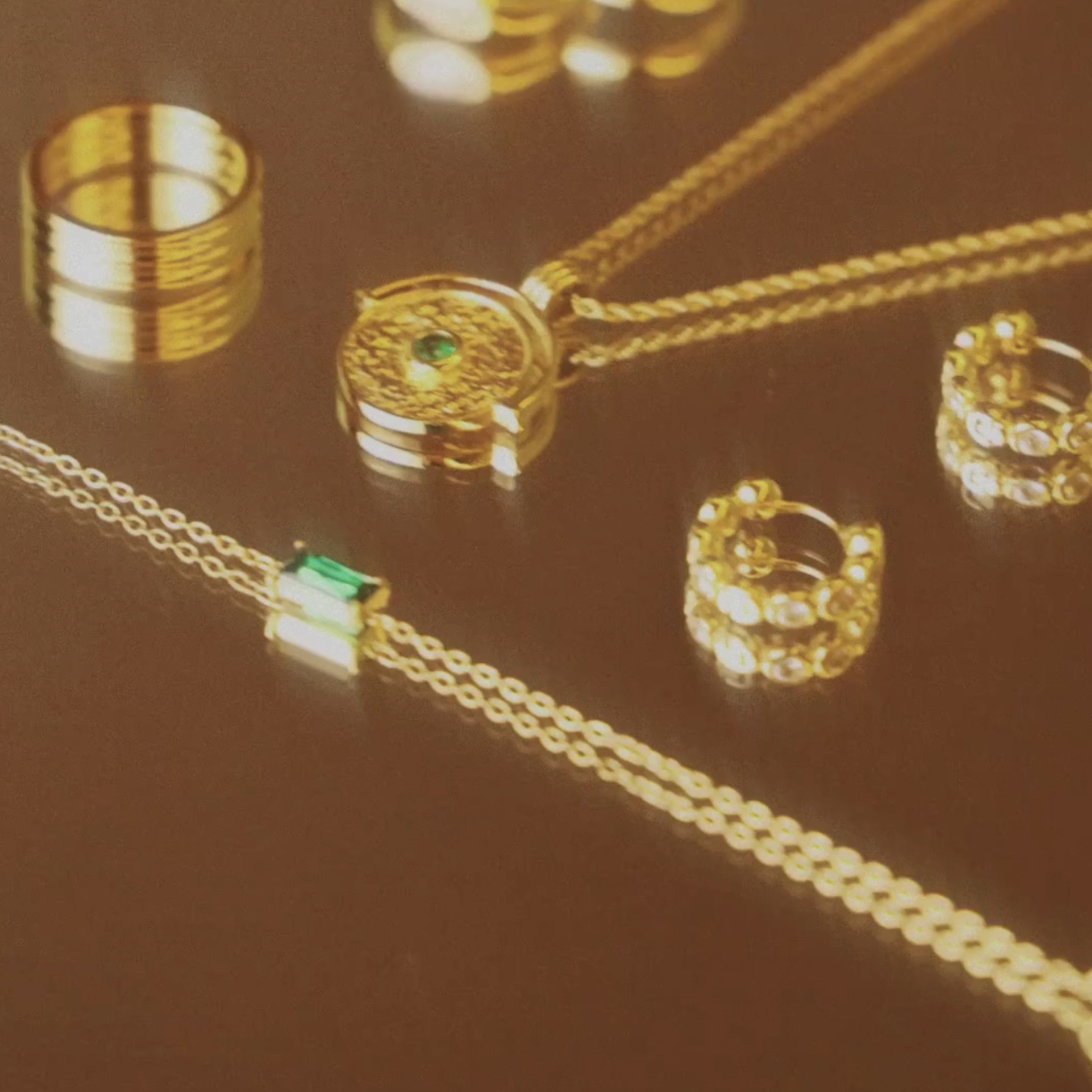 Gold Emerald Bracelet