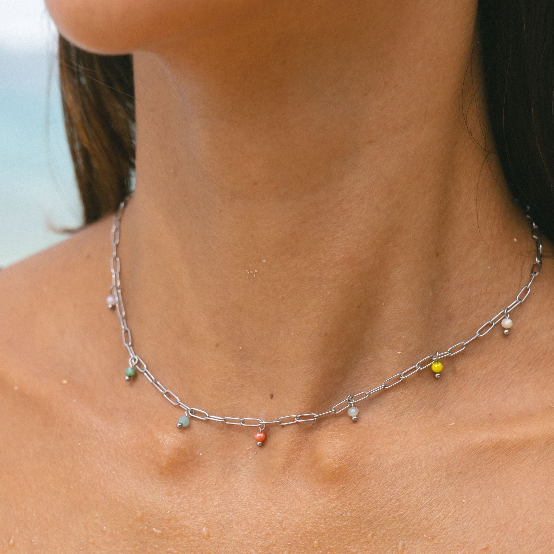 Silver Drop Choker