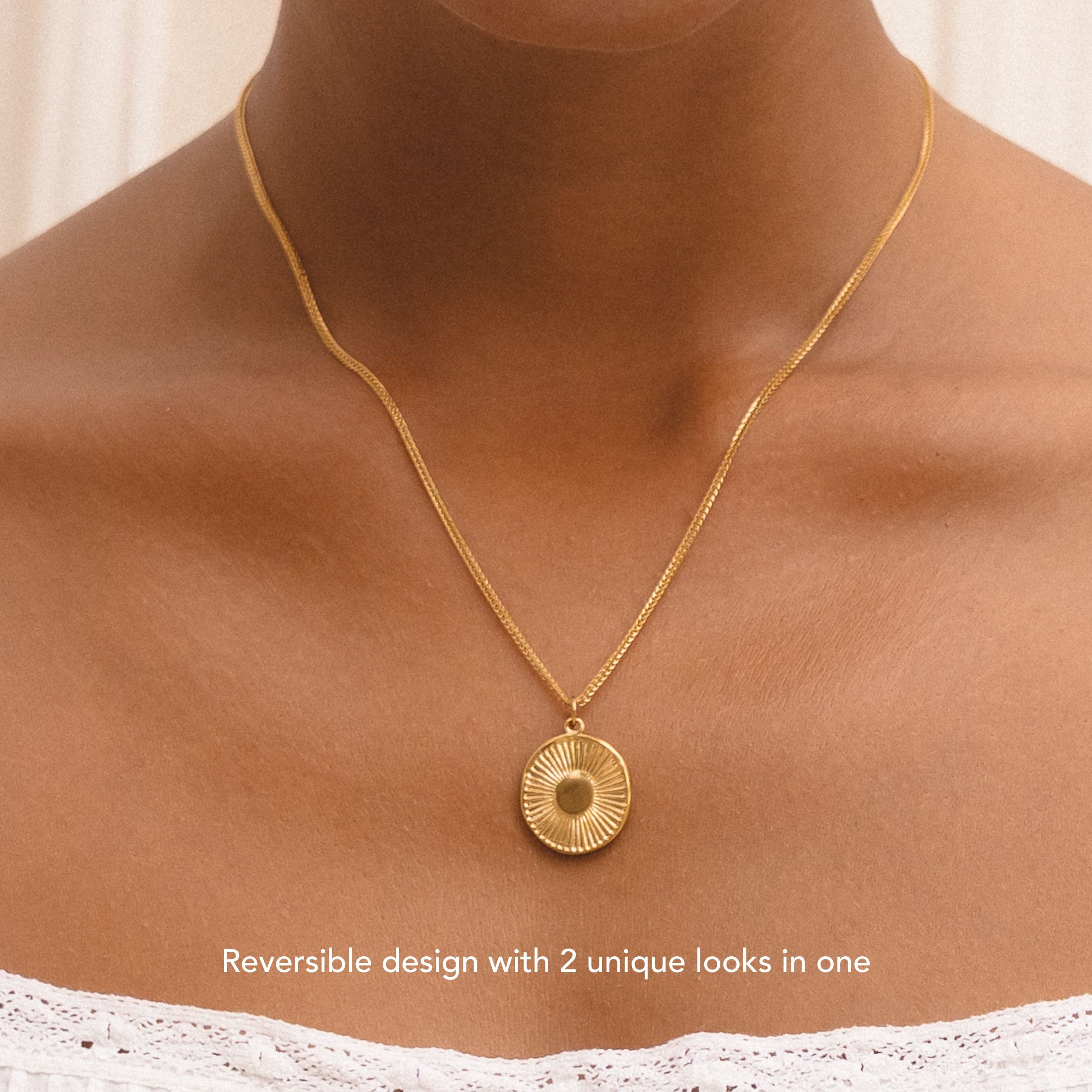 Sun coin necklace greek