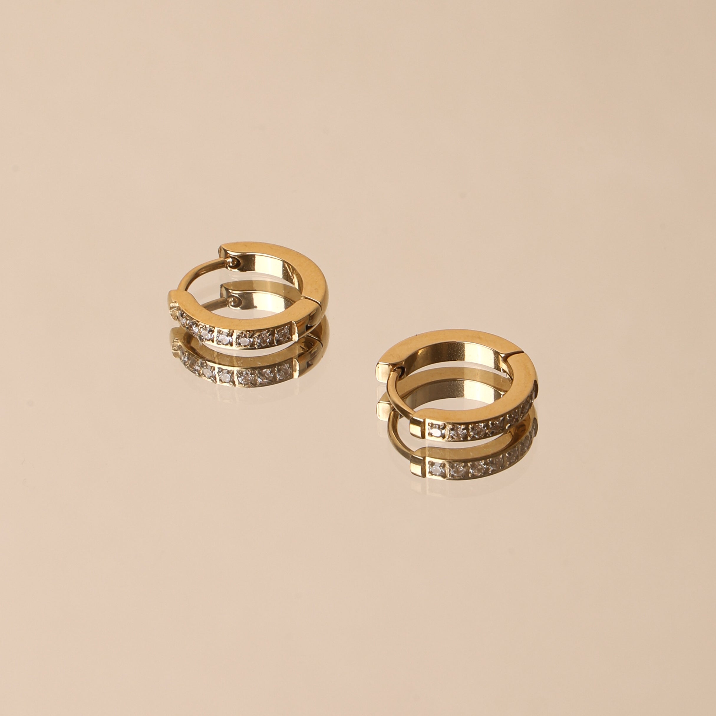 Tiny Gold Hoop Earrings 14k