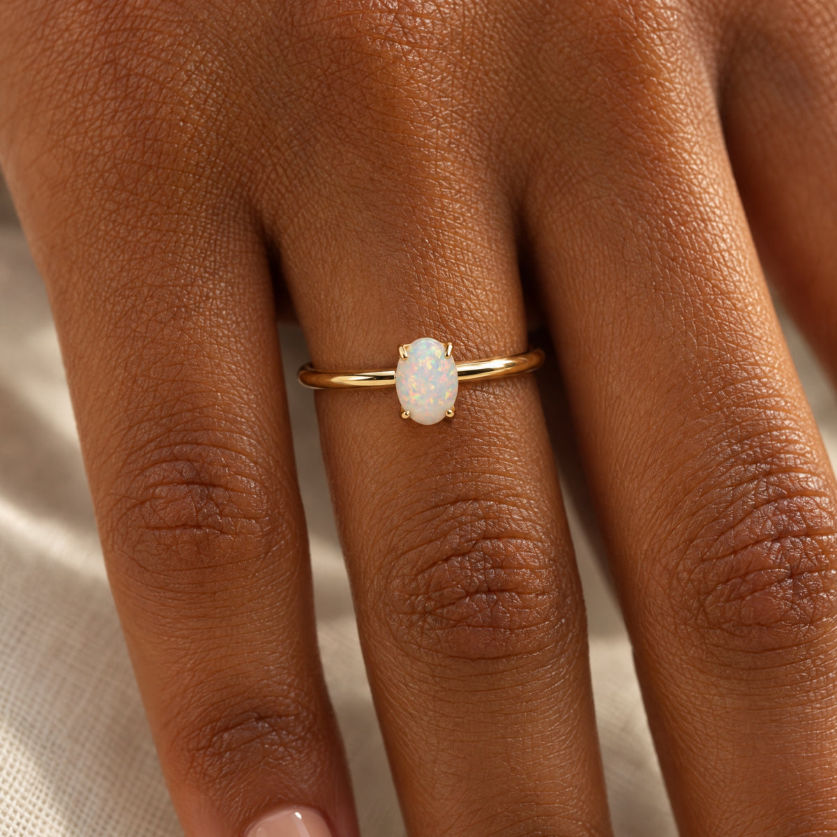 Waterproof Opal Ring